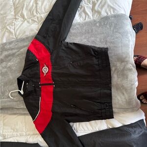 Men's Black and Red Jacket biker jacket